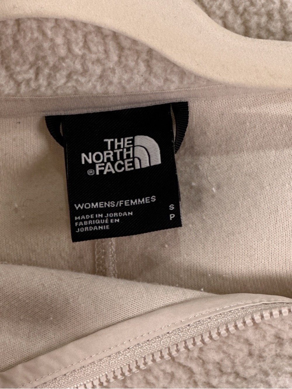 THE NORTH FACE Platte Cropped Sherpa 1/4 Zip Fleece Cream Womens S - Picture 8 of 12